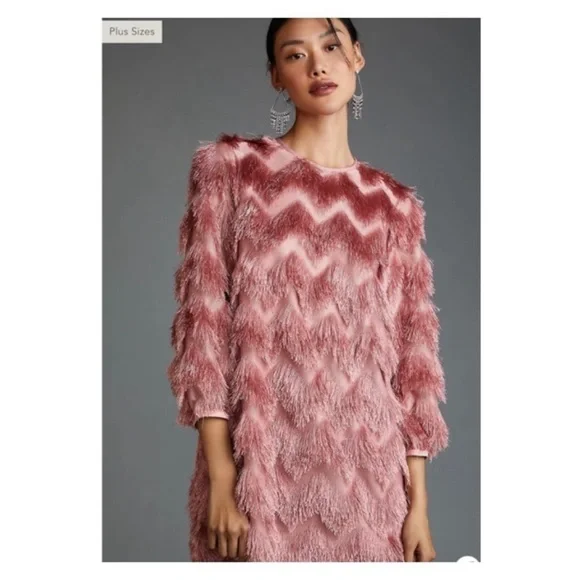 Anthropologie Pink Textured Dress - Picture 13 of 15